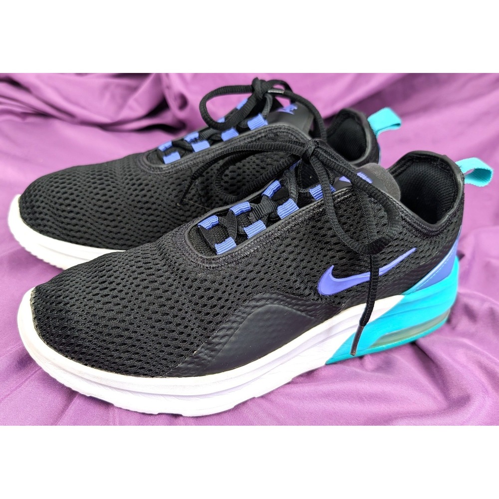 Nike Air Max Motion 2 Womens 9 Black Purple Teal Running Shoes Athletic